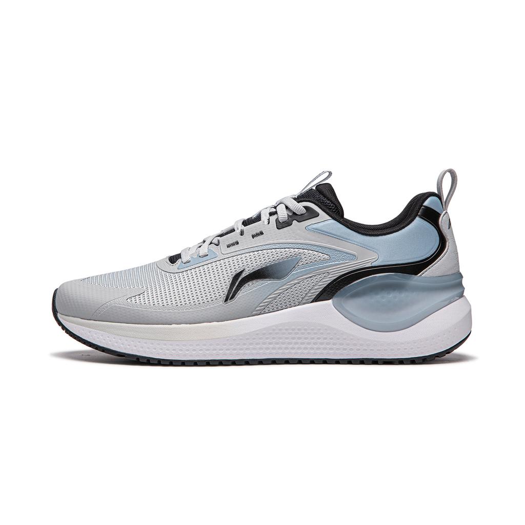 Li Ning Easy Adapt V2 Soft Rebound Shock Absorption Durable Breathable Low Top Casual Running Shoes Men Sneaker Gray Blue ARSU001-5
