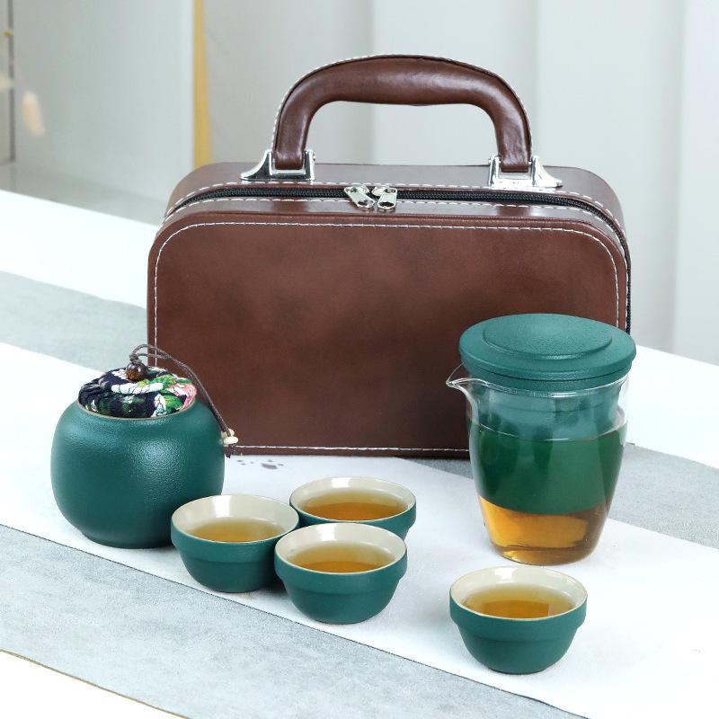 Travel tea set Outdoor tea cup Kuaike cup Portable car Kung Fu tea set Tea separation Mid-Autumn Festival gifts