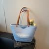 Summer large-capacity woven new simple casual beach bag trendy versatile shoulder tote women's bag