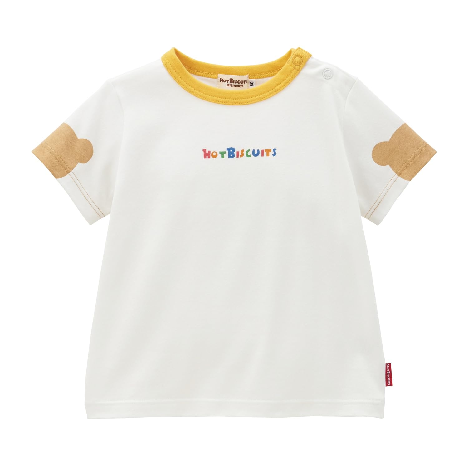

Miki House Hot Biscuits Футболка с коротким рукавом для мальчиков и девочек, для малышей, белая, 100 см, 72-5210-687 белый