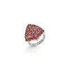 Garnet Ring: Dainty 925 Sterling Silver Bohemian Ring