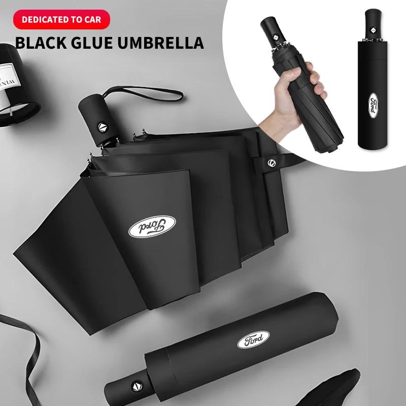 Hot New Car Logo Automatic Folding Windproof Sunshade Umbrella For Ford B-Max cmax smax KA st line Galaxy Explorer Expedition Mo