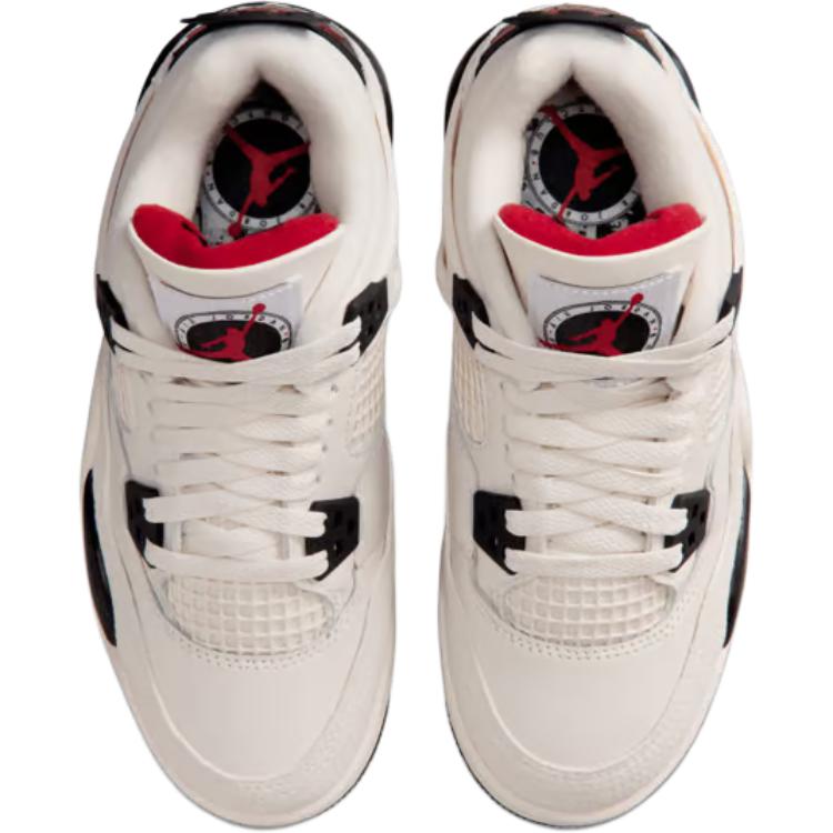 Jordan Air Jordan 4 Niedrige Kinder Basketballschuhe Weiß Schwarz Unisex IM4026-100
