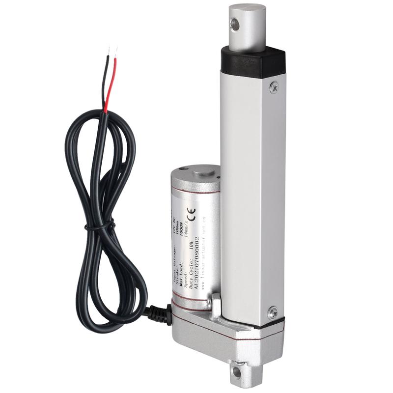 1000N DC 12V Linear Actuator Push 100kg 1000N 50mm 100mm 150mm 200mm 250mm 300mm 350mm Stroke Linear Drive Electric Motor 14mm/s