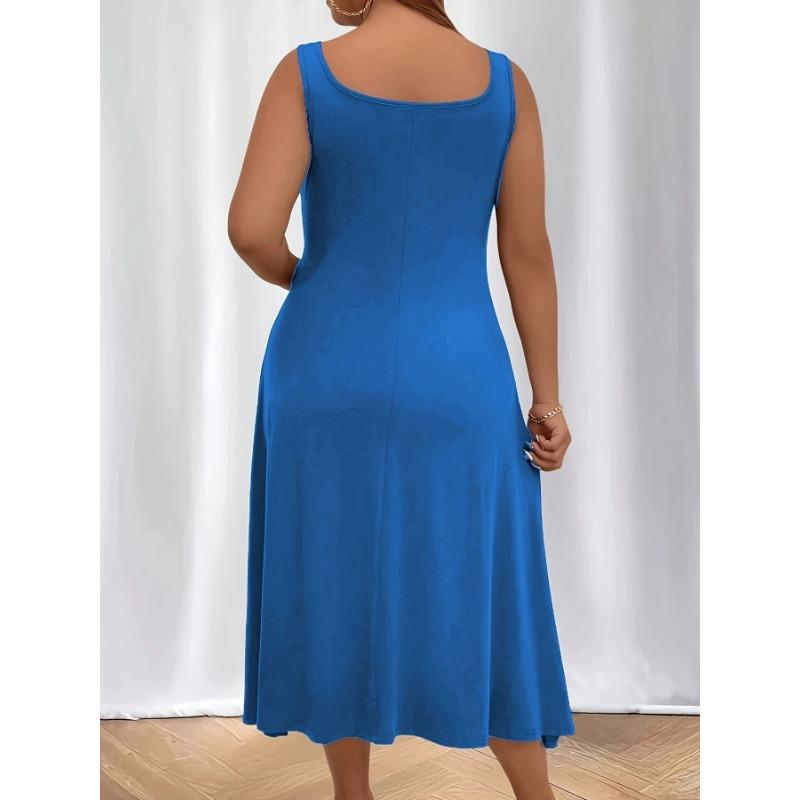 DAFIFY Dámská móda Léto Jaro Jednobarevný potisk Podvazky bez rukávů Ležérní šaty s vysokým pasem