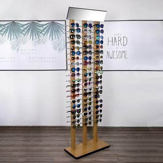 Three-Tiered Floor-Standing Eyewear Display Stand for Sunglasses