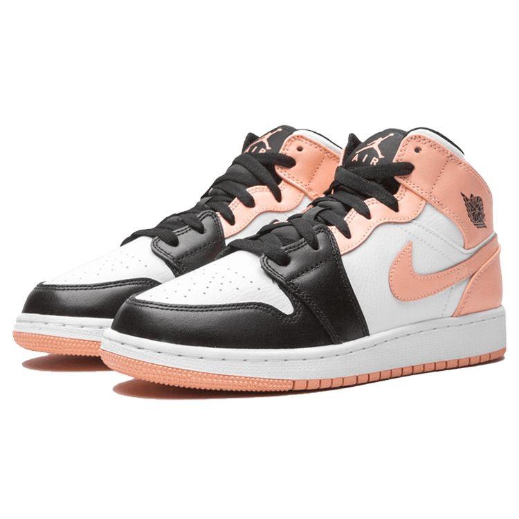 Air Jordan 1 Mid GS Crimson Tint Detské tenisky Oranžová Biela Čierna 554725-133