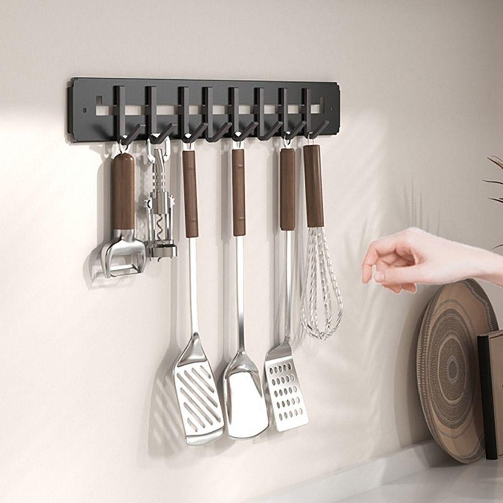 Carbon Steel Utensils Storage Row Hook Large Capacity Sundries Storage Hook  Entrance