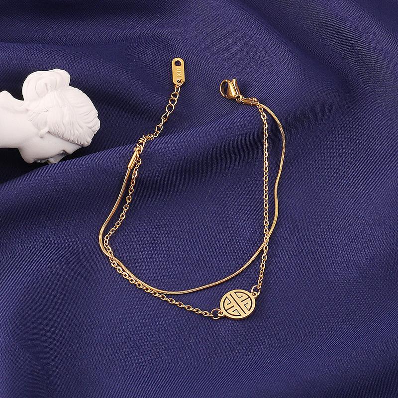 A vintage double chain lucky bracelet for men and women, perfect for holiday gifts, birthday gifts, and daily wear