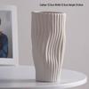 Elegant Large Mouth White Ceramic Vase for Dried or Fresh Flowers - Light Luxury Decor for Living Room Displays