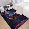 Glowing colorful deer dreamy starry background Carpet for Living Room Bedroom Bedside Floor Mat Cloakroom Play Mat Area Rug
