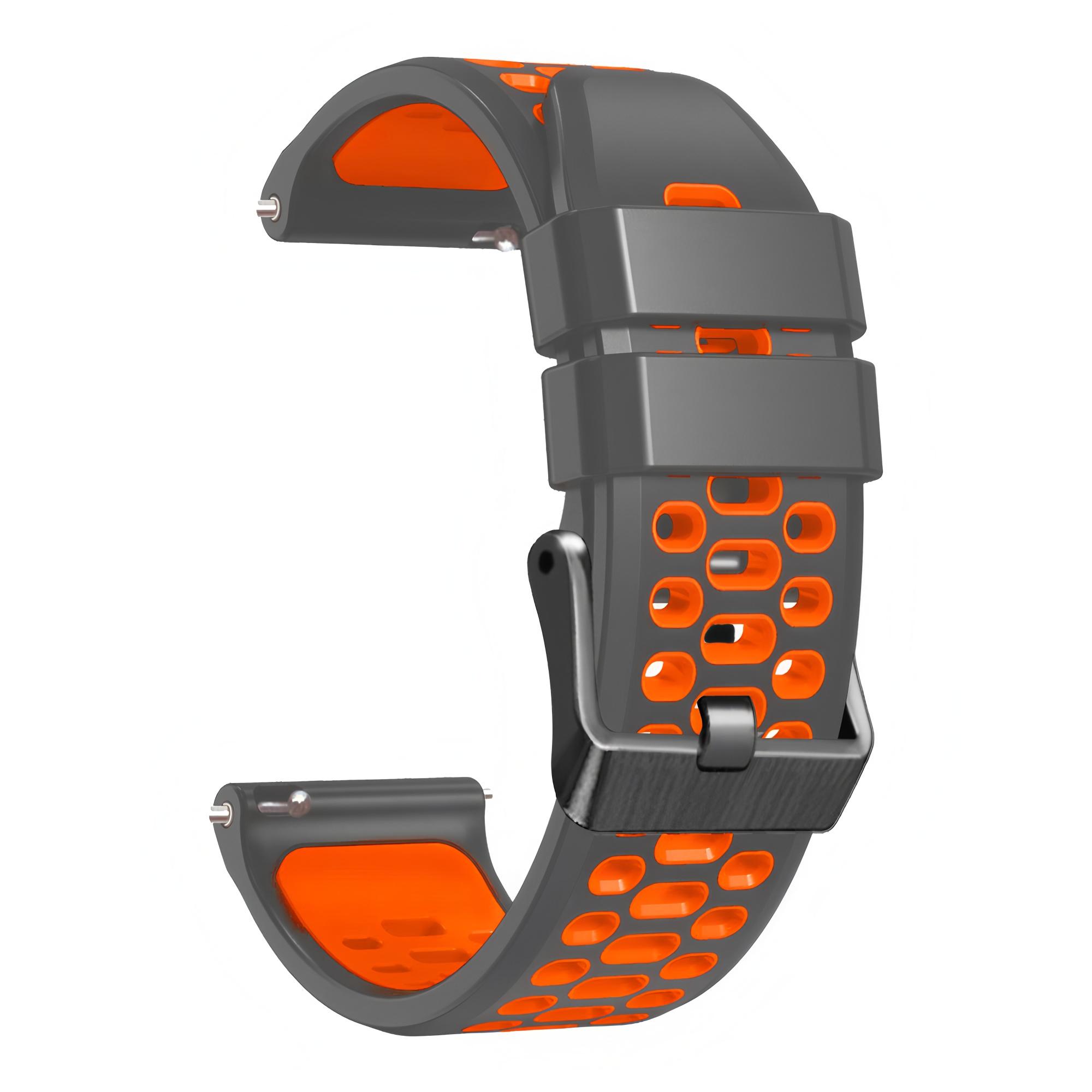 

22 мм Спортивный силиконовый ремешок для Amazfit Balance 2/Bip 6/Balance/Cheetah Pro/Cheetah (Круглый)/GTR 4/Bip 5 Двухцветный ремешок-браслет 22mm