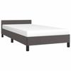 VidaXL Bed Frames with Headboard Slat Base Upholstered Bed Slat Frame Single Bed Adult Bedroom Interior Grey 347475