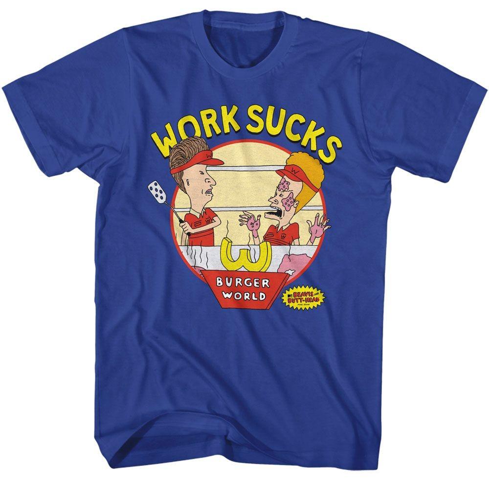 

Beavis And Butthead - Work Sucks - Short Sleeve - Adult - T-Shirt M
