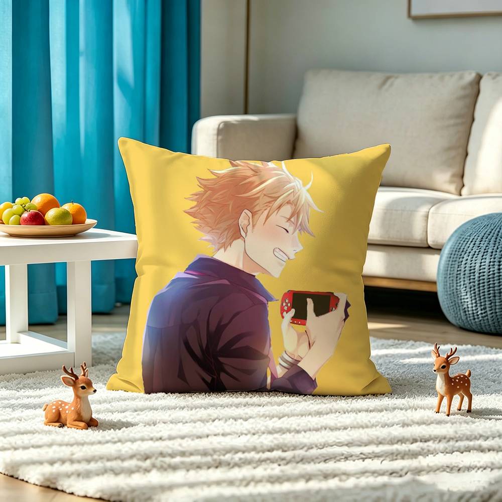 Psycho Pass Square Double-Sided printed Pillow Case Bedroom Bedside Pillow Sofa Cushion Cover