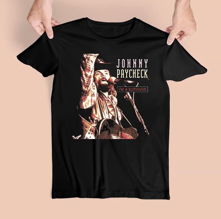 Винтажная футболка Johnny Paycheck I m A Survivor, унисекс, размер от S до 5XL, MQ146, футболка унисекс M