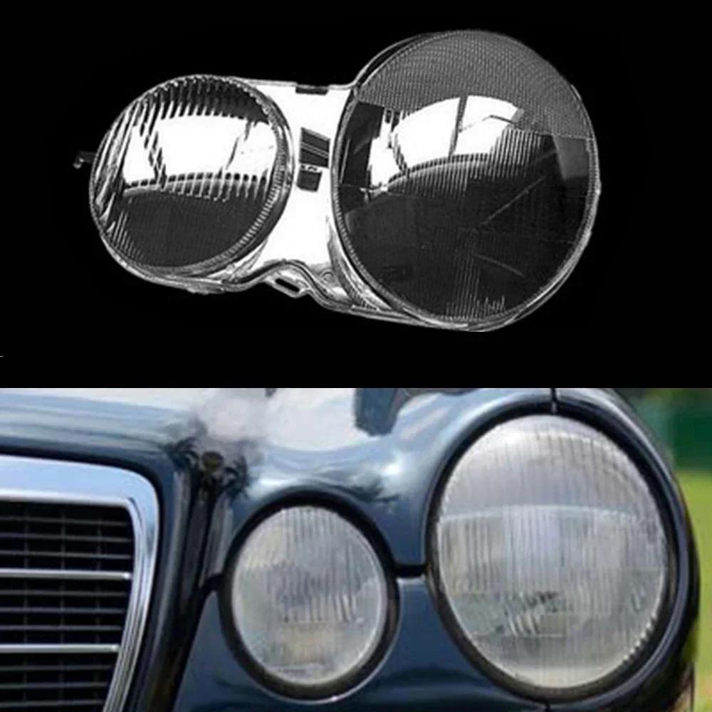 VFOSQ1 Car Front Headlamp Glass Lamp Transparent Lampshade Shell Headlight Cover For Mercedes-Benz E-Class W210 E230 E350 1995~2001