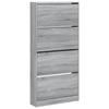 VidaXL Armoire à chaussures 4 tiroirs rabattables sonoma gris 3214369
