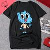 Funny Korean Amazing World Gumball Tshirt 100 Cotton Boys and Girls Y2k Clothes Short Sleeve Tee Mens Clothing