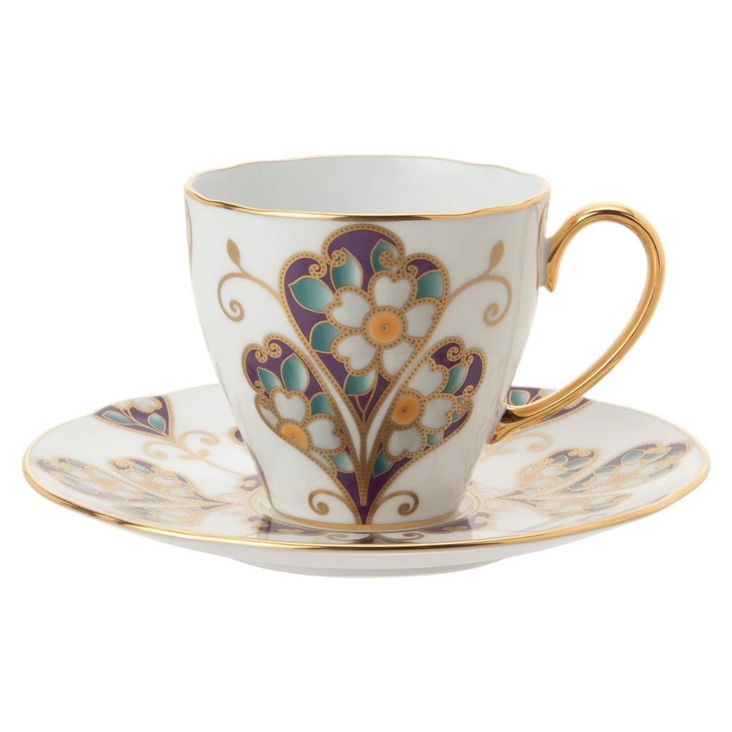 Noritake Coffee Cup Homage Fine Porcelain & Saucer, 160cc, Collection, (Premium White), T2403/H-771