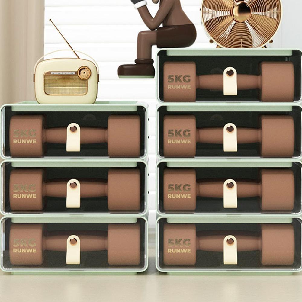 Transparent Material Storage Container Large Capacity Stackable Storage Bins Drawer Organizer  Home