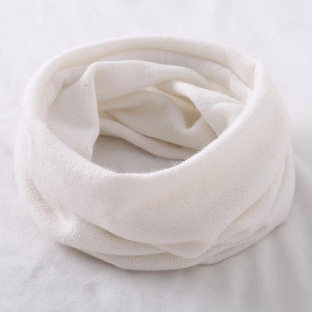 Soft Windproof Winter Neck Gaiter Cold-proof Solid Color Tube Scarf Neck Protection Cashmere Winter Scarf Men And Women