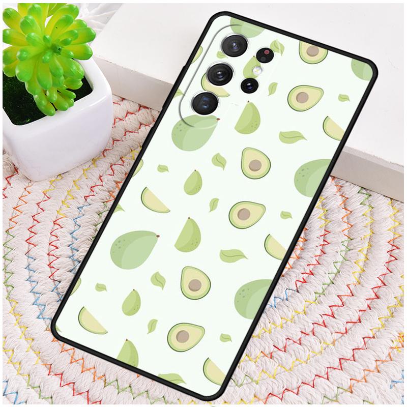 Lovely Avocado Silicone Phone Case For Samsung Galaxy Note 10 Pro S26 S25 S24 S23 S22 S21 Plus S25Ultra Capa Cover
