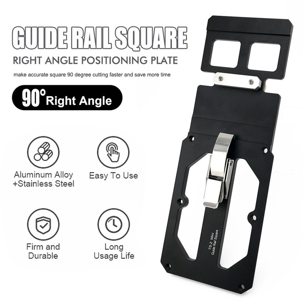 Guide Rail Square Right Angle Positioning Plate Aluminum Alloy Material Angle Positioning Plate Matching TS55/TS75 Guide Rail