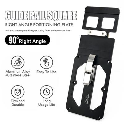 Guide Rail Square Right Angle Positioning Plate Aluminum Alloy Material Angle Positioning Plate Matching TS55/TS75 Guide Rail