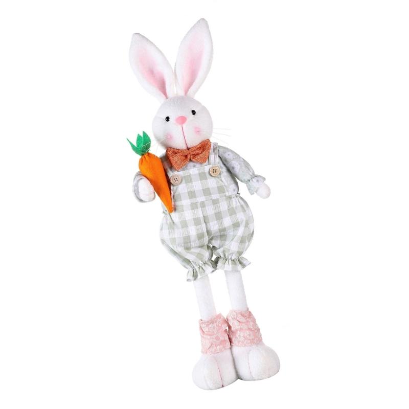 Spring Countrysides Rabbit Decoration Adjustable Long Legged Easter Rabbit House Accessories Office Desk Dropshipping