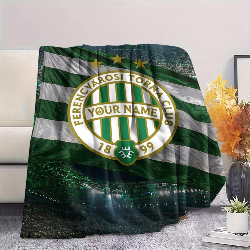 1 Stück Ferencv Rosi Torna Club Fahne Benutzerdefinierter Name Gemustert Flanell Decke Geeignet für Alle Jahreszeiten Für Heimdeko Wärme Und Komfort Geschenke Feiertagsgeschenk