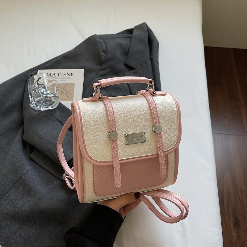 Schoolbag College style retro backpack bag women's 1011 spring new student portable small schoolbag commuter shoulder messenger bag