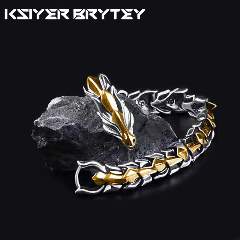 

Винтажный узор дракона костяная цепочка 19 см-22 см браслет хип-хоп модные украшения для мужского подарка личности мальчика