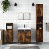 Vidaxl 3-Piece Bathroom Furniture Set, Smoked Oak
