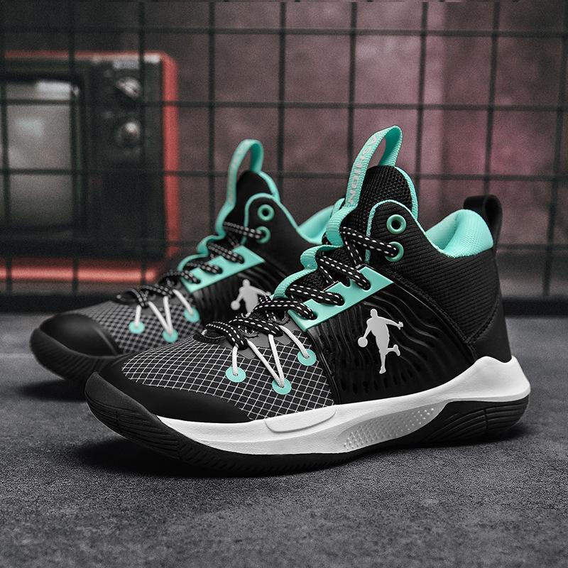 6399 Basketball Shoes High Top Training Classmates Primary and Secondary School Students Mesh Middle and Older Children Sports Shoes Children Adole