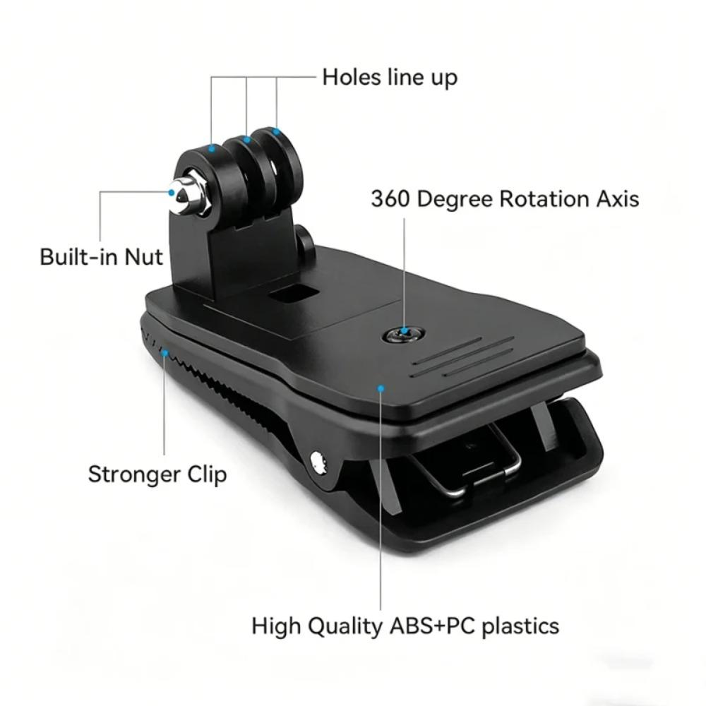 360° Rotatable Backpack Strap Hat Belt Clamp Mount Wearable Camera Holder POV Shooting For DJI Osmo Pocket 3 4 4 Pro Accessories