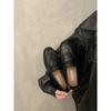 Soft Sole Version~ Internet Celebrity Versatile Fashion British Style Small Leather Shoes Women's Shoes 2025 Autumn Flat Bottom Brown Loafer Single 