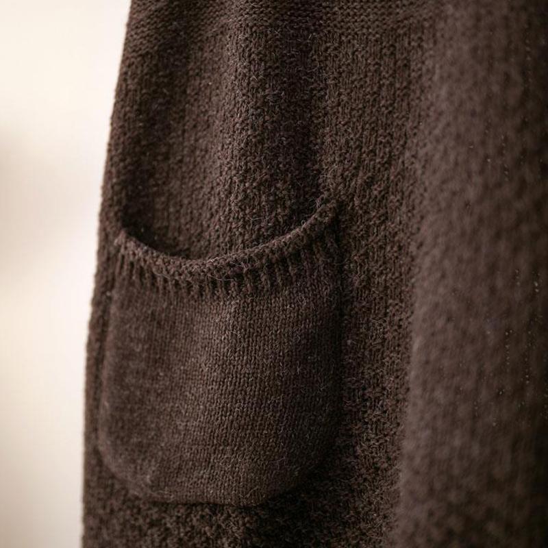 Vesta s výstřihem do V Dámské jarní a podzimní nošení Duté retro Literární a umělecké pletené vesty Volný top