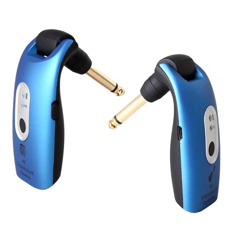 Wireless Guitar System Built-In Rechargeable 4 Channels Guitar Transmitter Receiver For Electric Guitar Bass Parts Guitar Pickup