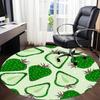 1pc Cactus Pattern Office Round Area Rug, Indoor Mat Suitable For Office, Under Office Chairs Bedroom Living Room Home Decor, Room Deco