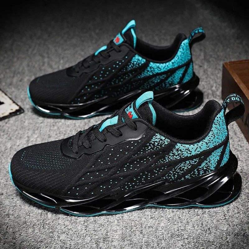 2025 Summer Korean Odor-Resistant Flyknit Men's Shock-Absorbing Breathable Sports Shoes