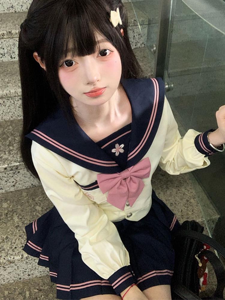 Ono Junior High Authentic Japanese Sailor Suit – Academy Style Uniform for Summer/Autumn