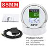 AD New 52mm/85mm TFT Screen Speed Gauge Digital GPS Speedometer Mph Knot Km/h GPS Antenna For Motorcycle Marine Boat Car 12V 24V