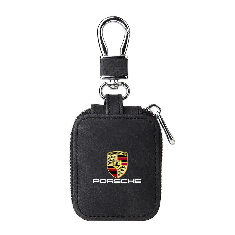 

Earphone Storage Bag Square Earphone Storage Case With Zipper For Porsche Panamera Cayenne Taycan 911 718 Macan Carrera-GT 928 чёрный