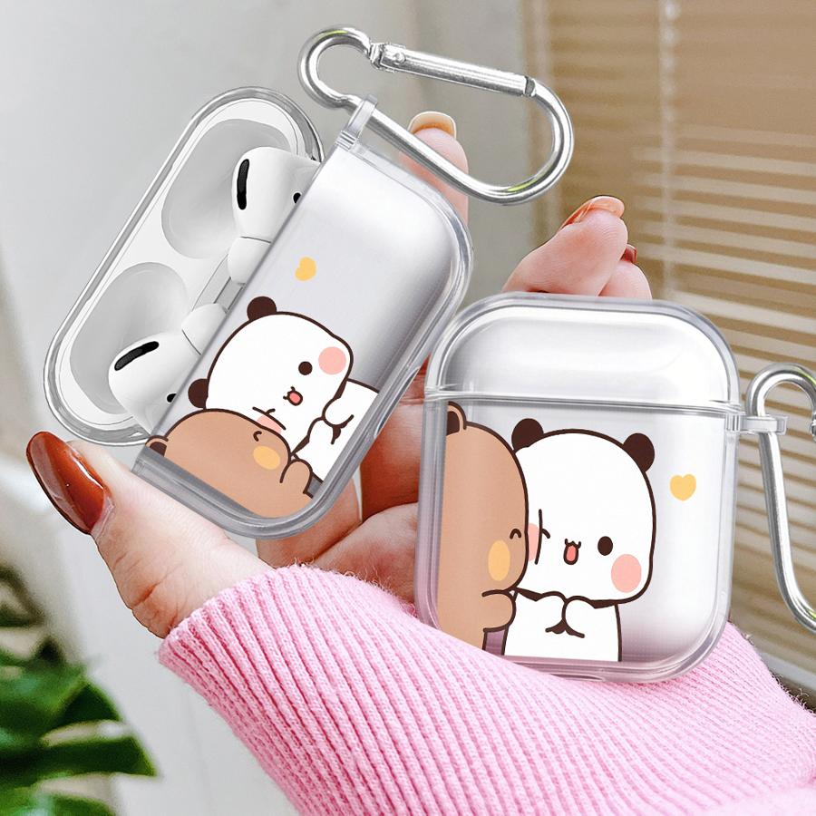 Cartoon Couple Clear Earphone Cases Cover Case For Airpods Pro3 Pro2 4 2 3 Pro 1