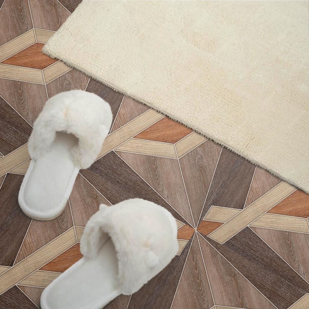 Dekoracyjne Kafelki Ścienne Samoprzylepne Winyl Wzór Geometryczny Z Drewna 10X40X20 Cm