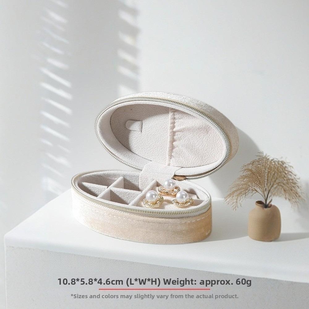 Ellipse Reise Schmuckkoffer Tragbare Schmuck Organizer Tasche Halskette Ring Ohrringe für Frauen