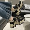 2025 Spring and Autumn New Fashionable Street Sponge Cake Shoes Mid Heel Thick Bottom Women Fashion Versatile Shoes