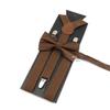 Men Kids Yellow Khaki Brown Suspender Bowtie Set Elastic Adjustable Y-Back Braces Straps Daily Father-Child Braces Accessory