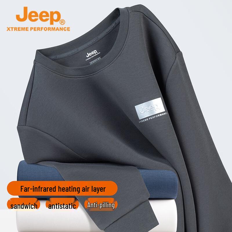 JEEP Men's Thermal Crewneck Sweatshirt